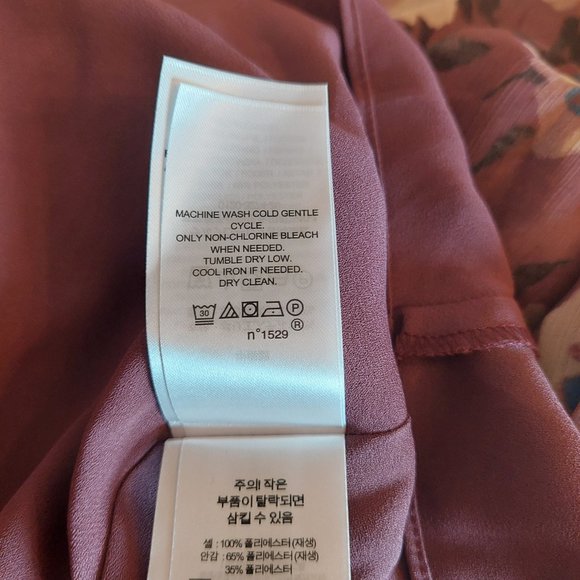 NEW! Lauren Ralph Lauren Floral Crinkle Georgette‎ Skirt Purple Size 20 $145 - Picture 6 of 9